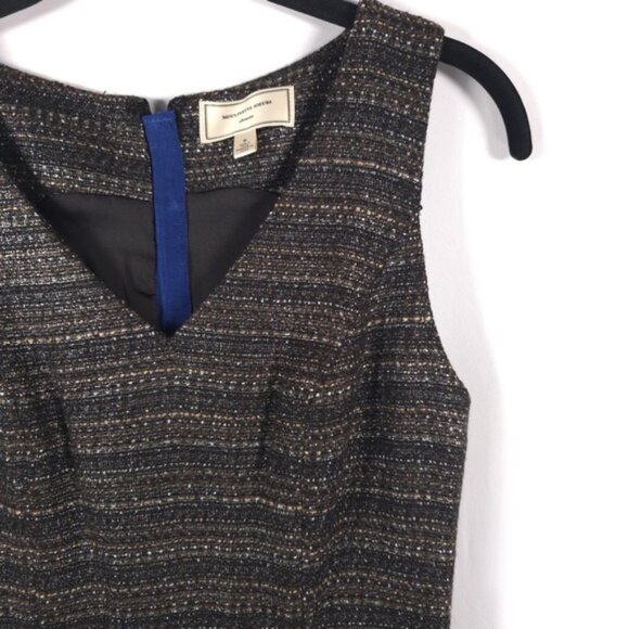 ANTHROPOLOGIE MOULINETTE SOEURS Dress Women’s Tweed Fit Flare Metallic Size 0 - Picture 6 of 12